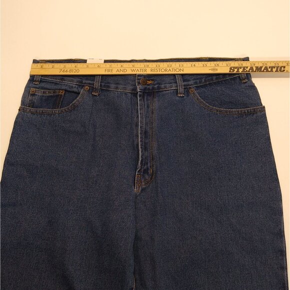 Full Blue Cowboy Cut Men 38x31 High Rise Sits At Waist Reg Fit Straight Leg NWT - Picture 9 of 10